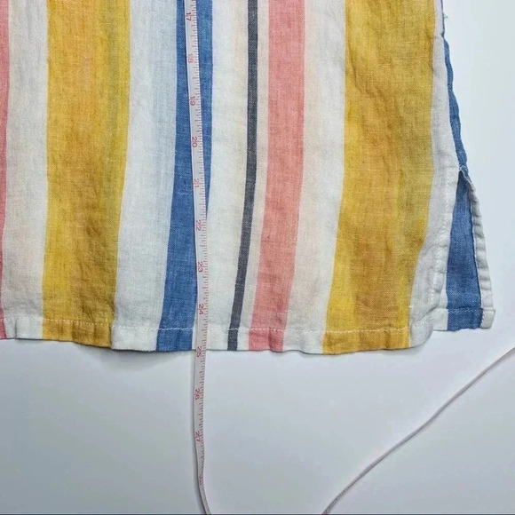 C&C California Linen Striped Short Sleeve Top - Picture 6 of 6